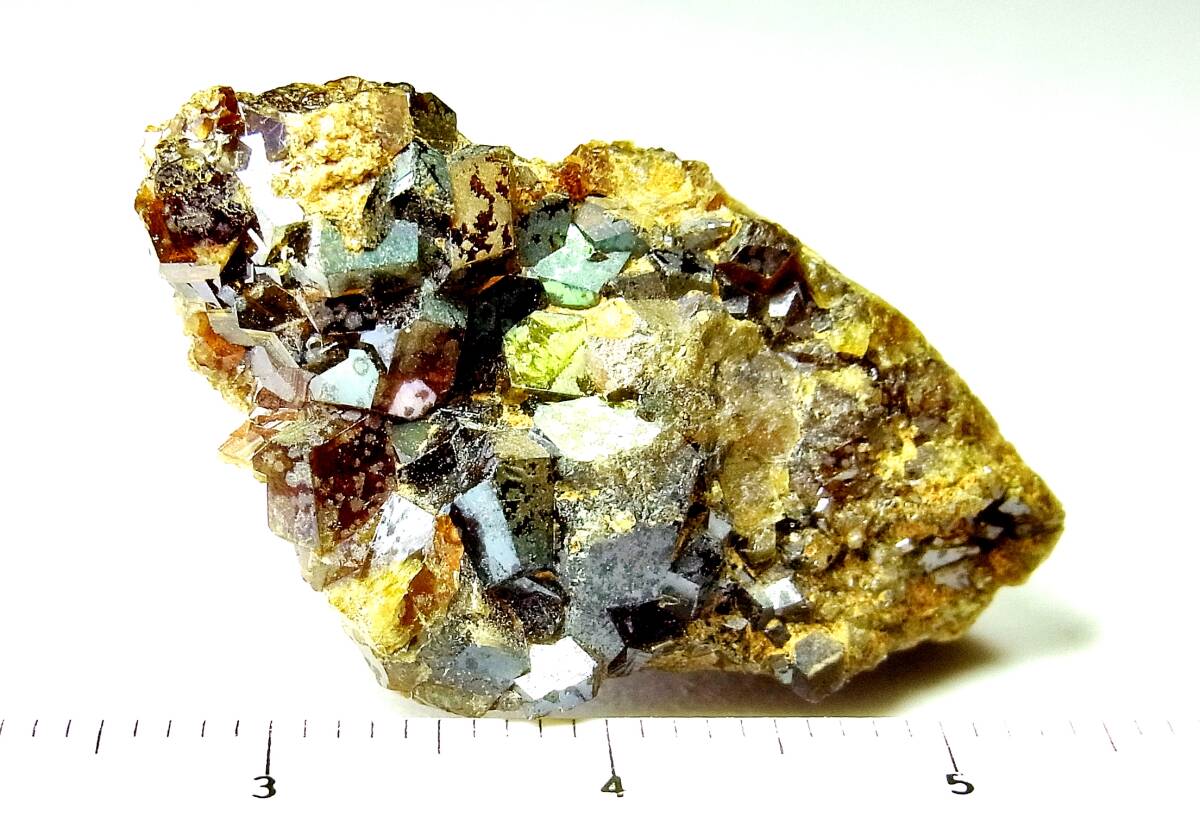 [国産鉱物]　レインボーガーネット小群晶・奈良県産　E74_画像6