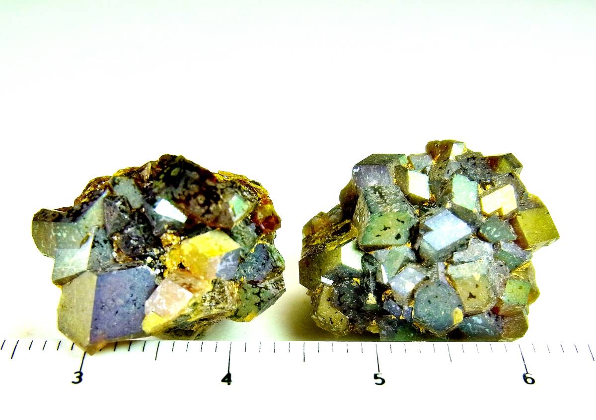 [国産鉱物]　レインボーガーネット小群晶・奈良県産　F62_画像6