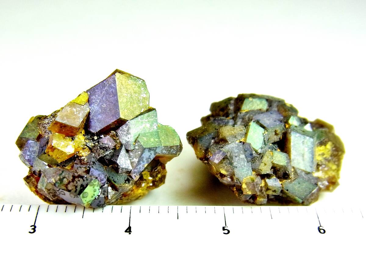 [国産鉱物]　レインボーガーネット小群晶・奈良県産　F62_画像9