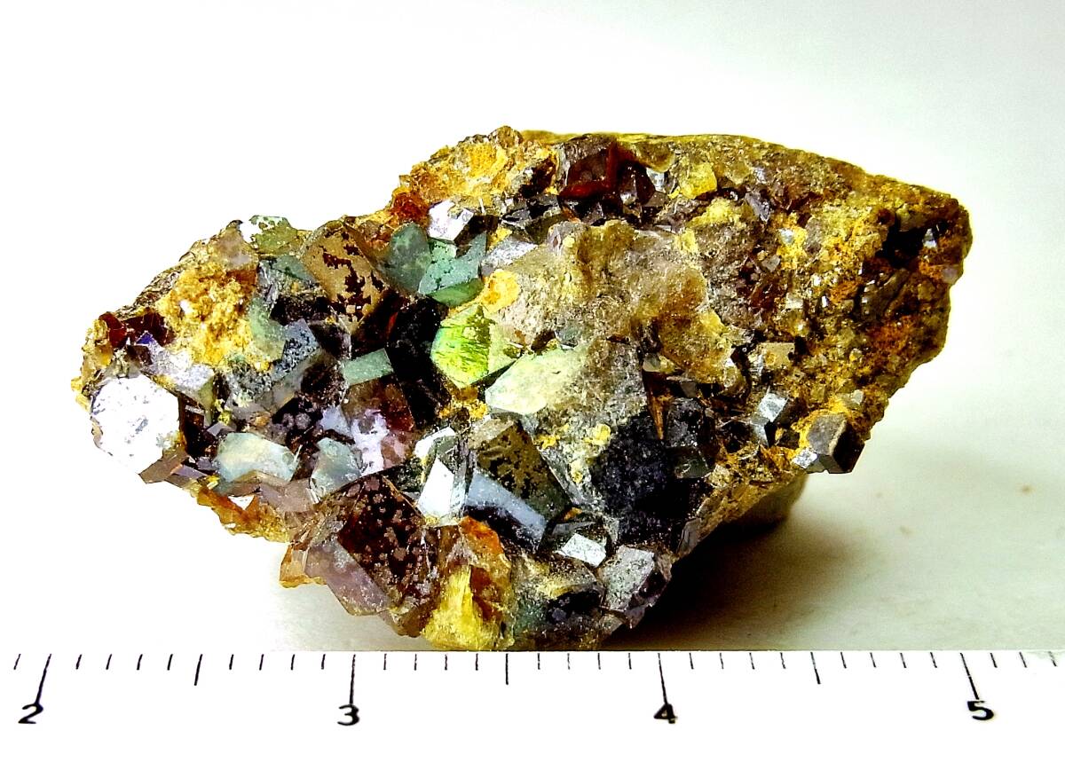 [国産鉱物]　レインボーガーネット小群晶・奈良県産　E74_画像2