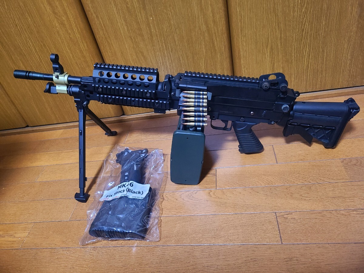 A&K M249 MINIMI MK46 フルメタル電動ガン モケイパドック A&K M249 MINIMI MK46 フルメタル電動ガン モケイパドック