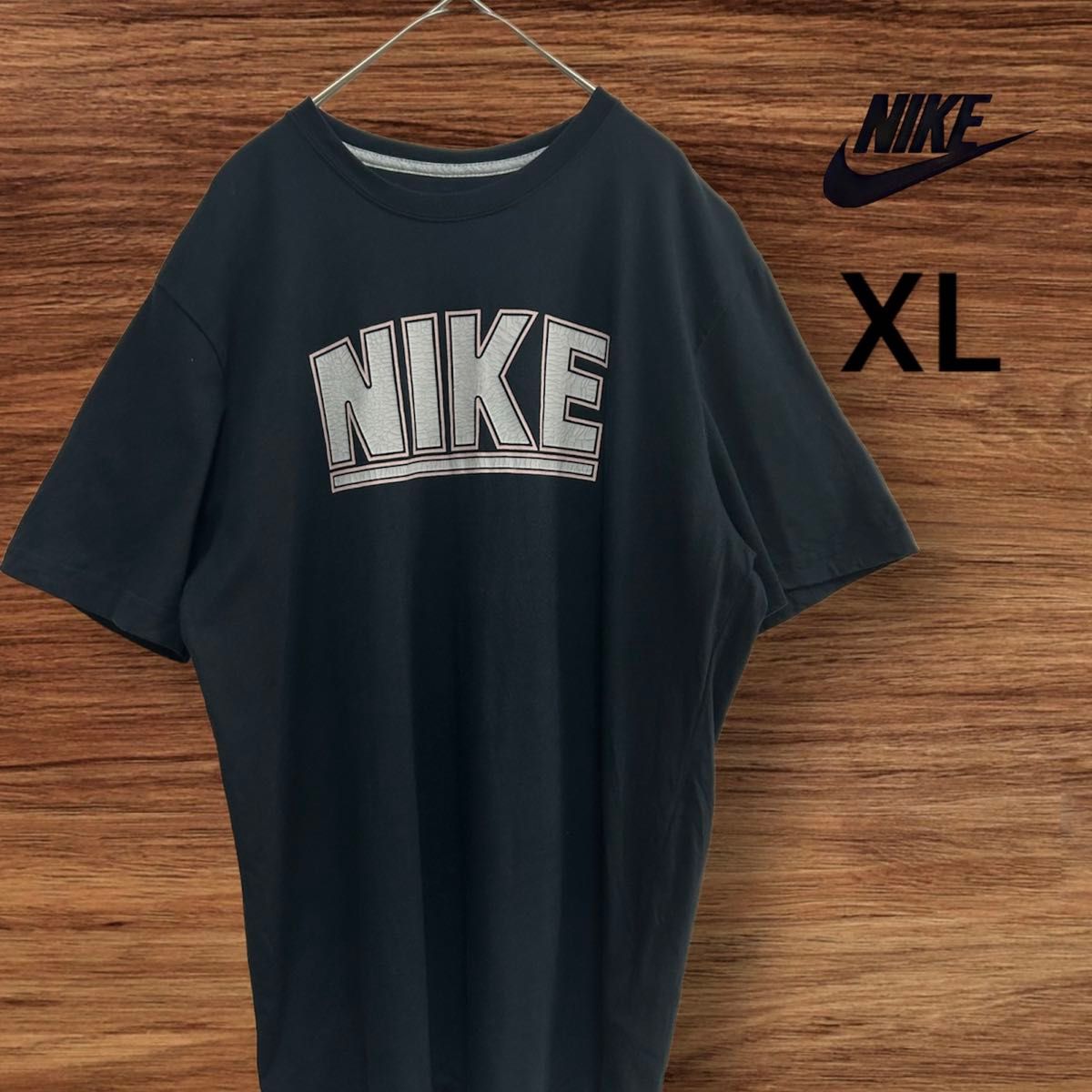 古着 NIKE/ナイキ ロゴTシャツ ブラック XL 割れロゴ 半袖 古着 NIKE/ナイキ ロゴTシャツ ブラック XL 割れロゴ 半袖