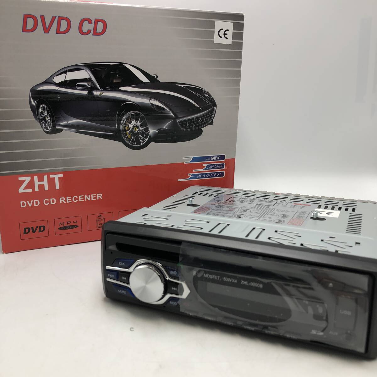 【未検品】1Din 12V カーラジオ DVD CD プレーヤー 車載 MP3 ステレオカー ハンズフリー /Y21562-I1_画像1