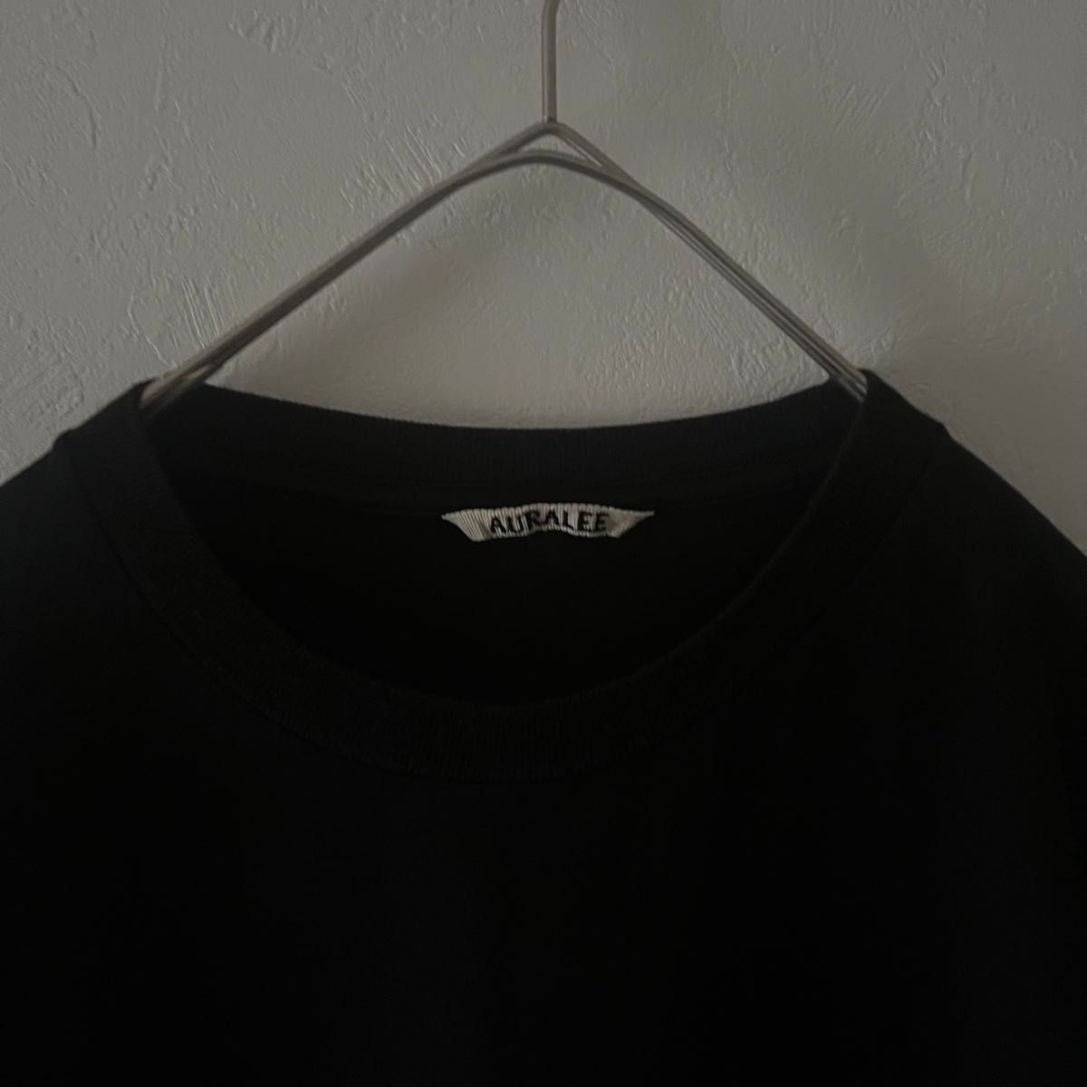 美品◆AURALEE オーラリー クルーネック 半袖Tシャツ カットソー メンズ4 ブラック