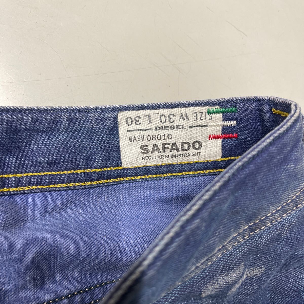 ディーゼル デニム ジーンズ パンツ W30インチ DIESEL SAFADO レギュラースリム ストレート REGULAR SLIM STRAIGHT メンズ ボトム イタリア_画像7