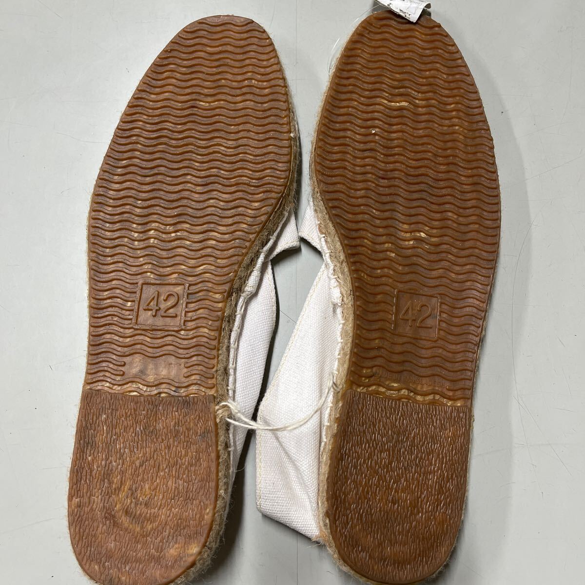 SURZO サンダル シューズ スリッポン 靴 エスバドリュー エスパ スルジョー サイズ42 26.0 26.5センチ メンズ 白 ホワイト 未使用_画像4