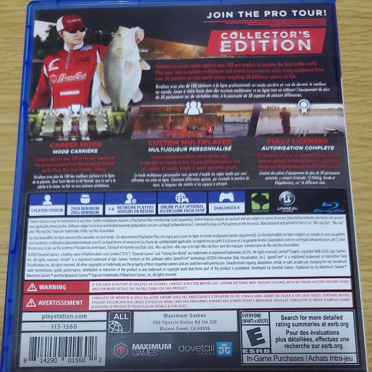 FISHING  SIM WORLD  PROTOUR COLLECTOR'S EDITION  PS4ソフト　北米版　釣りゲーム