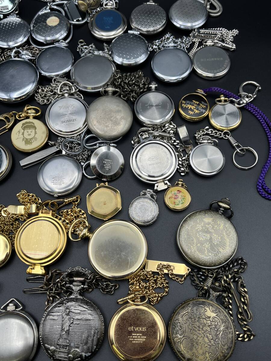 (3885-12764) pocket watch . summarize 46 piece quartz / hand winding / self-winding watch SEIKO/CITIZEN/RoyalPolo/ other operation not yet verification [ Junk ]