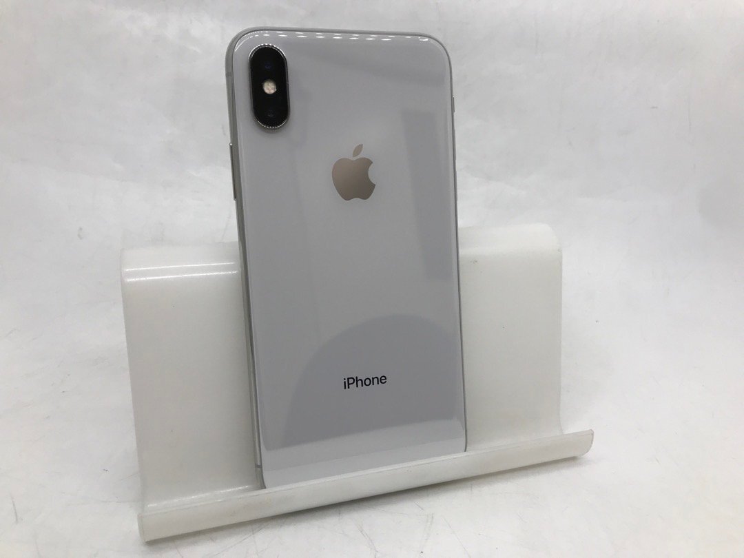 ジャンク【docomo】Apple iPhoneX MQC22J/A A1902 シルバー 256GB iOS16.7.6 初期化済 SIMロック解除済 バッテリー99％ バッテリー膨張有_画像2