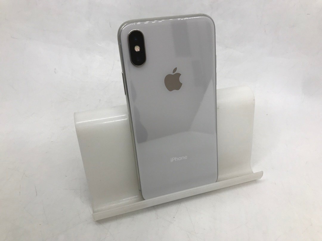 【au】Apple iPhoneX MQAY2J/A A1902 64GB シルバー IOS16.7.5 初期化済 SIMロック解除済 バッテリー86％ バッテリー不良 中古スマホ_画像2