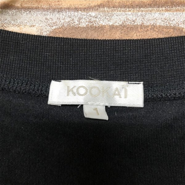 KOOKAI Koo kai lady's sweat no sleeve cut and sewn 1 black 