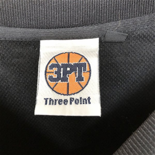 3PT three point メンズ バスケプリント ポリエステル スポーツ ドライ 半袖Tシャツ L 黒_画像2