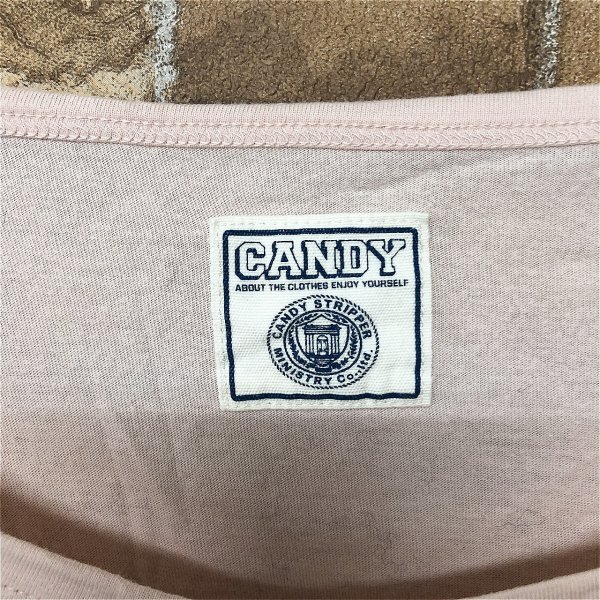 CANDY STRIPPER レディース NYCロゴプリント ワイド 日本製 半袖Tシャツ 2 ベビーピンク_画像2