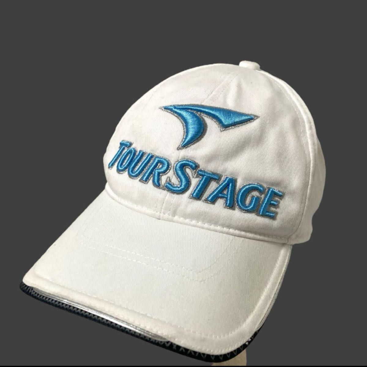 TOURSTAGE ツアーステージ ゴルフ キャップ F 帽子 刺繍ロゴ ラメ ホワイト系
