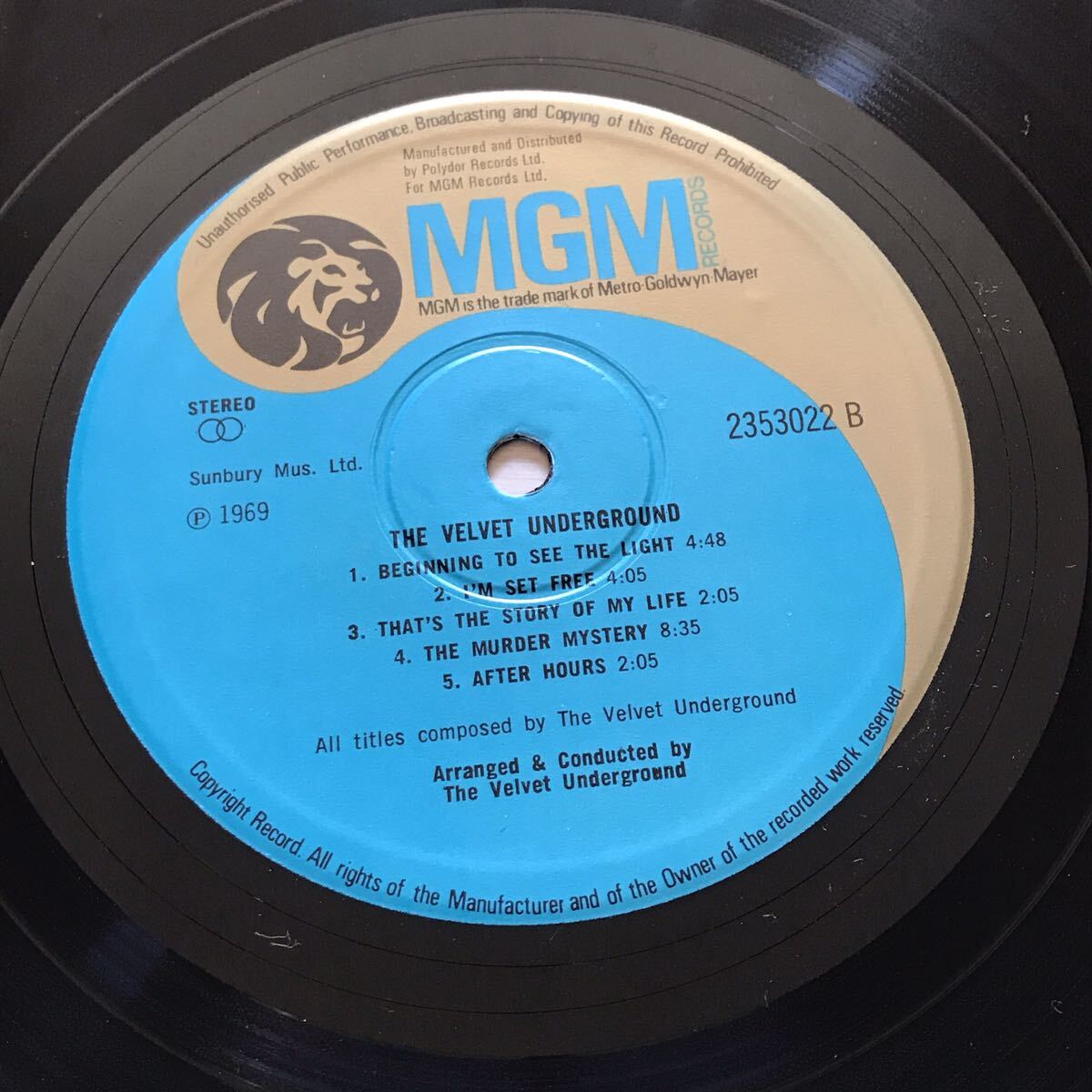 LP　UK盤　The Velvet Underground　3rd　ヴェルヴェット・アンダーグラウンド　MGM Records 2353‐022　_画像7