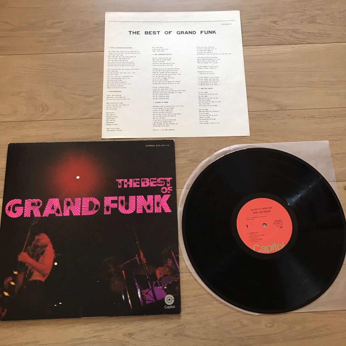LP　国内盤　グランド・ファンク　Grand Funk　The Best Of Grand Funk　ECS-80170_画像3