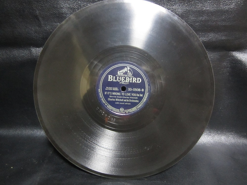 ★☆SP盤レコード MEAN MAMA BLUES / IF IT'S WRONG TO LOVE YOU : CHARLES MITCHELL 蓄音機用 中古品☆★[5999] _画像6