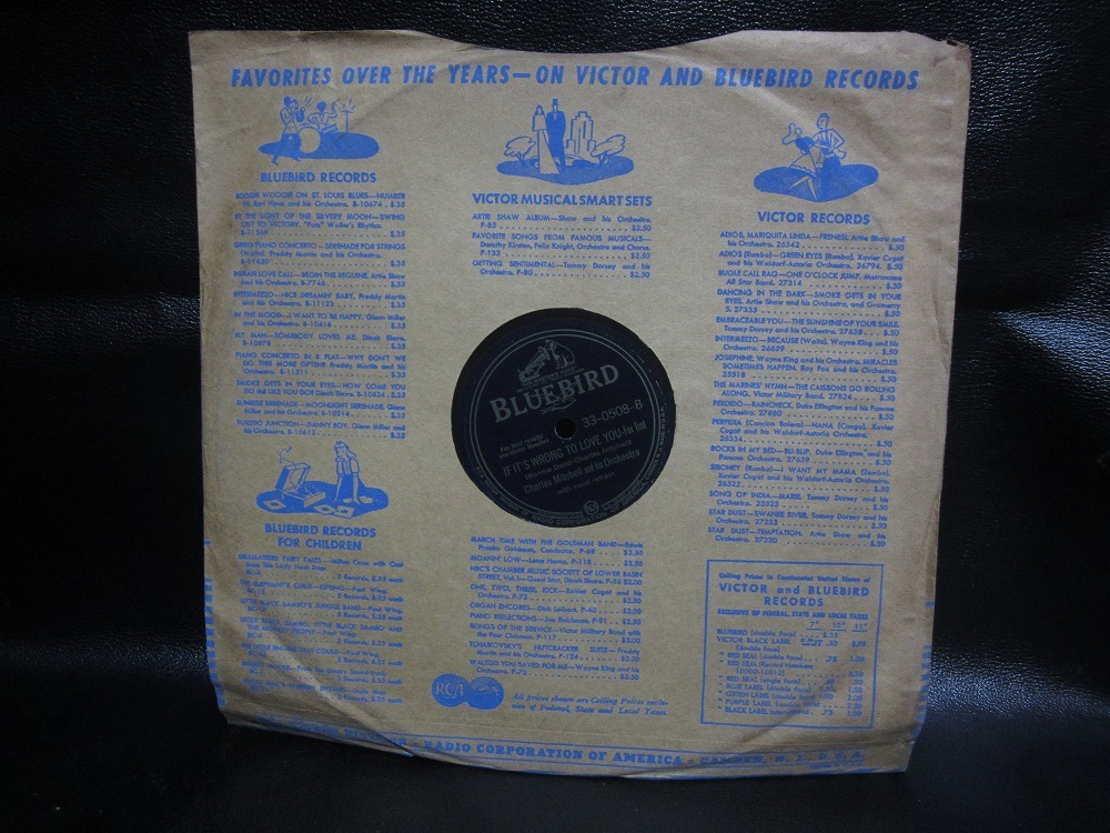 ★☆SP盤レコード MEAN MAMA BLUES / IF IT'S WRONG TO LOVE YOU : CHARLES MITCHELL 蓄音機用 中古品☆★[5999] _画像10