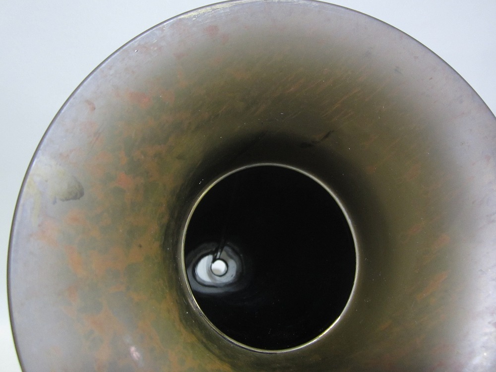 ★☆エジソン 蝋管蓄音機用 ホーン サイズ：約18.5cm×約18.5cm×長さ 約34.5cm 中古品☆★の画像3
