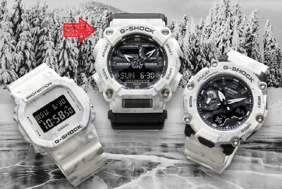 【新品未使用・正規品】G-SHOCK Gショック腕時計 GA-900GC-7ADR おしゃれな白カモフラ　メンズ CASHIO_画像10