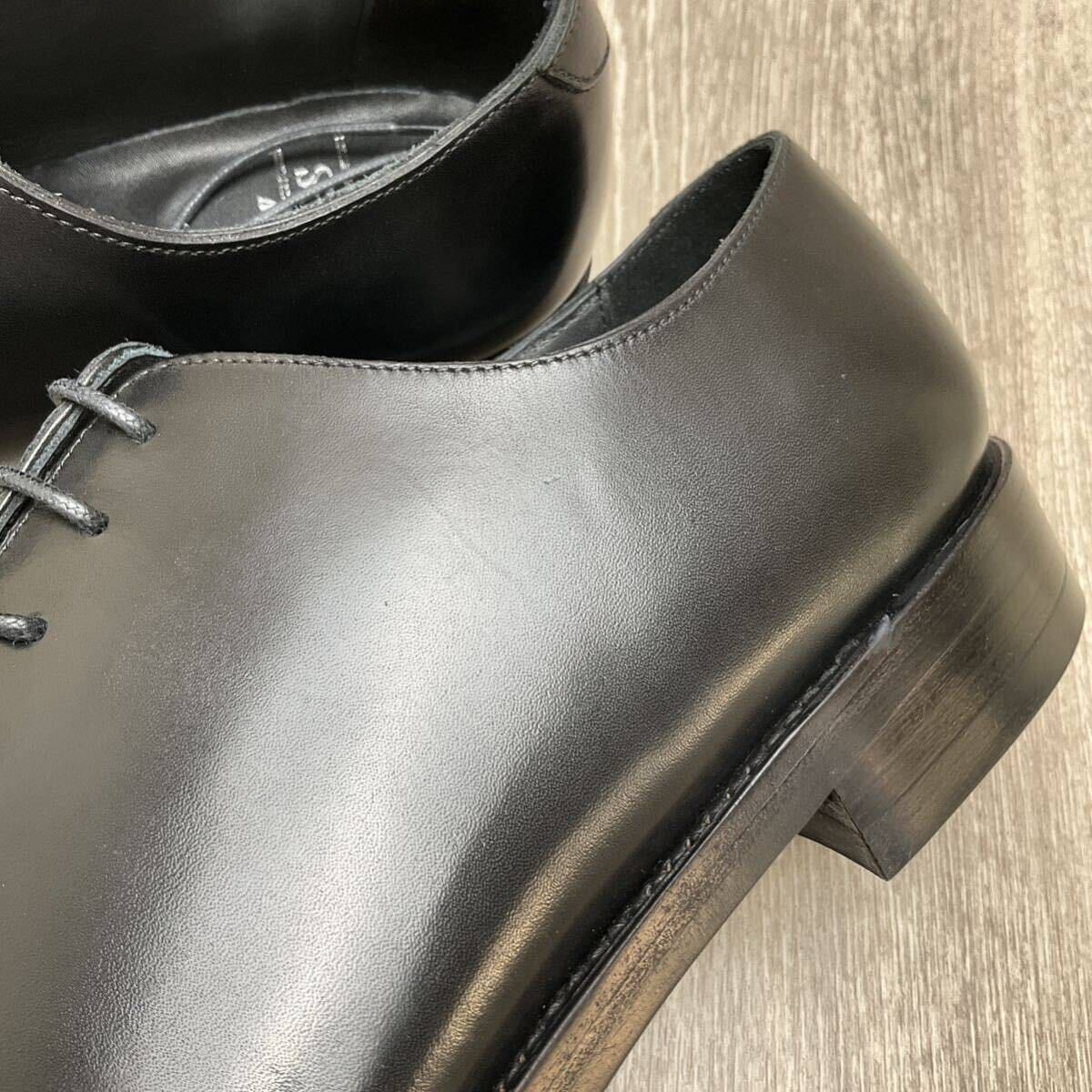 【アウトレット】SHOEISM◆ホールカット◆ブラック◆サイズ7.5(25.5cm) 紳士革靴 グッドイヤー製法 ビジネスシューズ 就活 冠婚葬祭 牛革黒_画像5