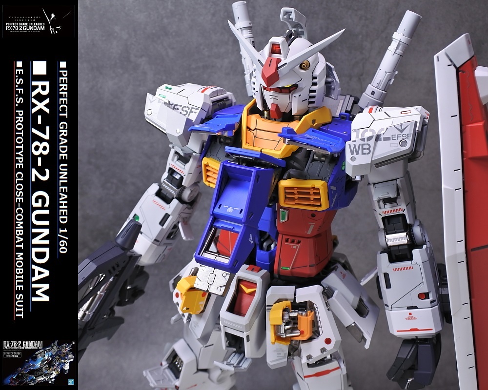 ◎PG UNLEASHED 1/60 RX78-2 ガンダム 塗装済改修完成品① (ノーマル仕様) アンリーシュド_細かい精細画像は続きを観るから御覧下さい