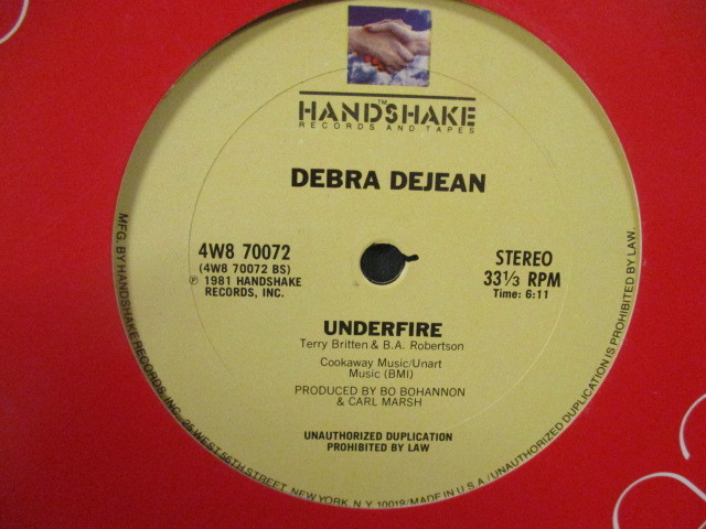 Debra Dejean ： Goosebumps 12'' c/w Underfire // 5点で送料無料_画像2