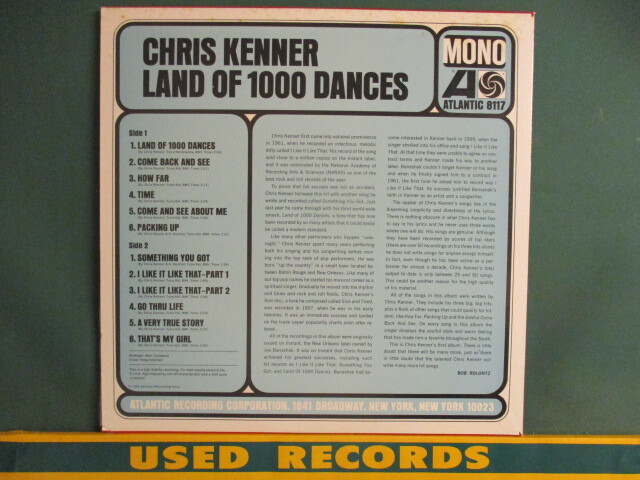 ★ Chris Kenner ： Land Of 1000 Dances LP ☆ (( 60's New Orleans R&B / 落札5点で送料当方負担_画像2