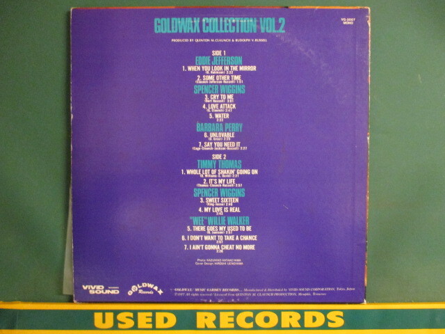 ★ VA ： GOLDWAX Collection Vol.2 LP ☆ (( 60's Memphis Soul サザンソウル名アルバム !! / Barbara Perry / Timmy Thomas_画像2