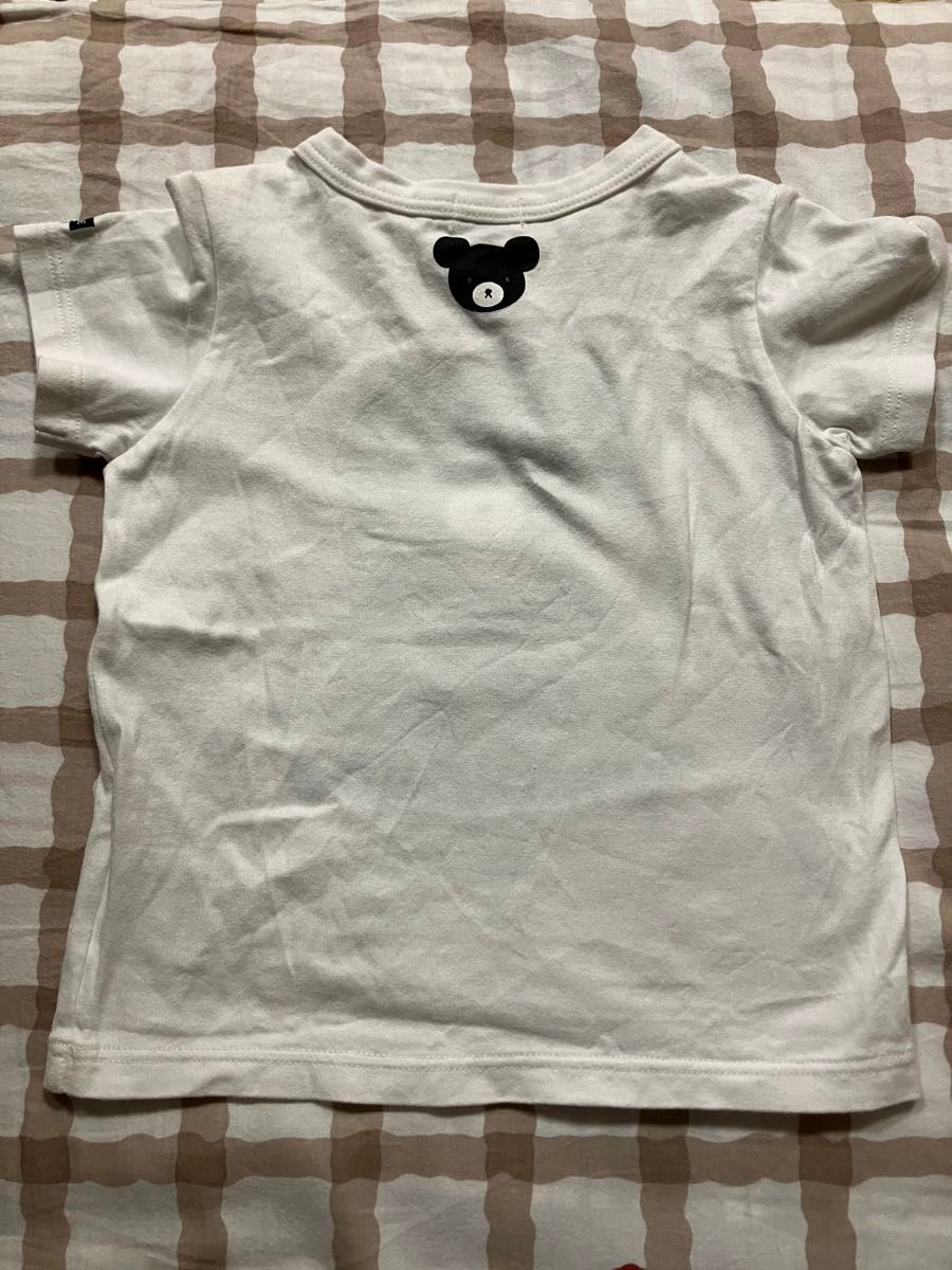 ミキハウス ベア キングくん 半袖Tシャツ 90サイズ ホワイト 美品！ シンプル 可愛い 子供服キッズ