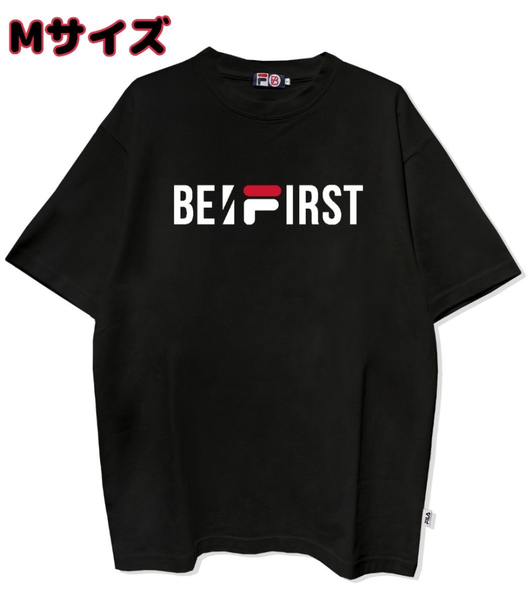 FILA BE:FIRST コラボ 半袖 Tシャツ フィラ × ビーファースト Mサイズ 黒 新品
