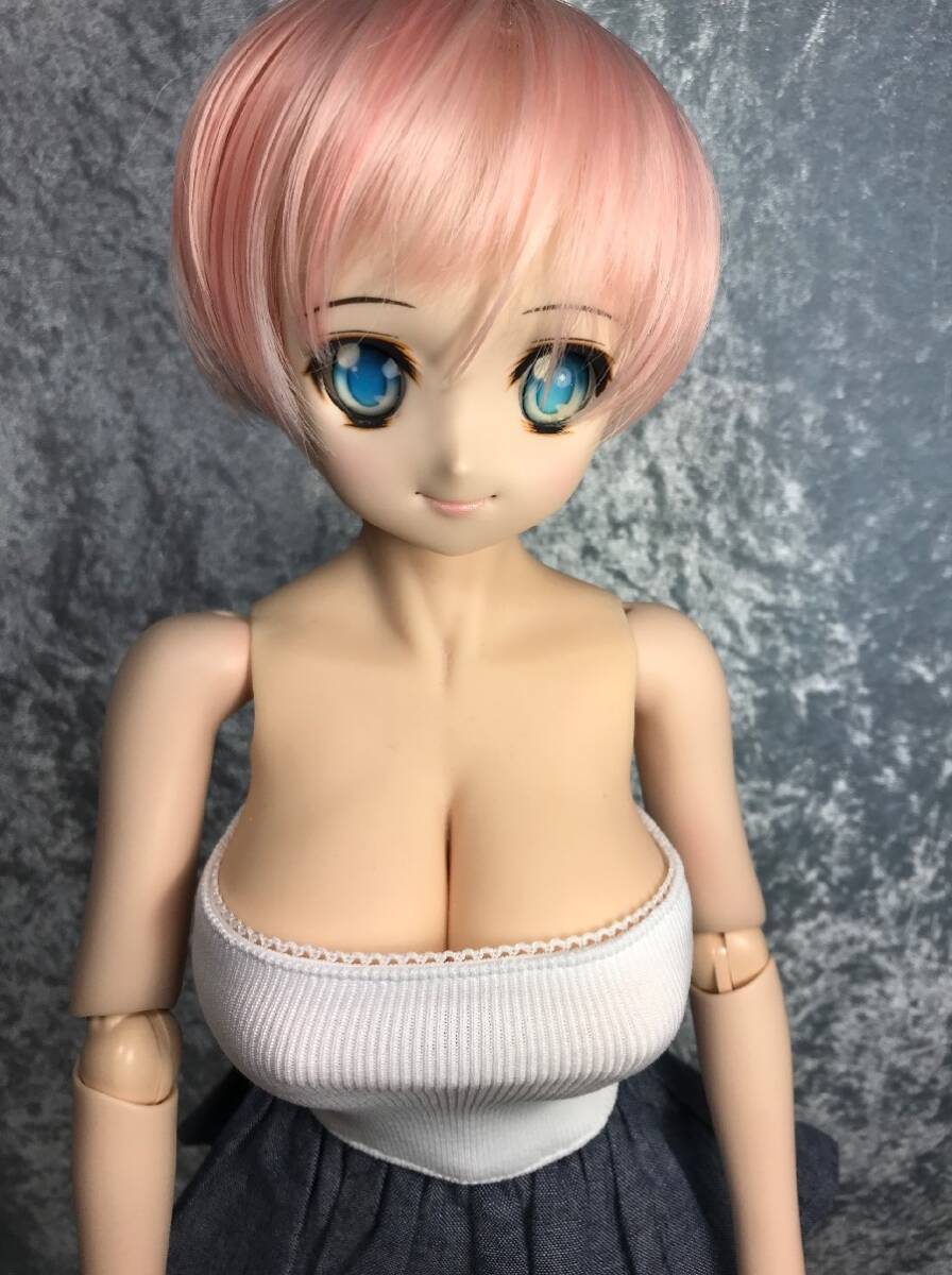 即決！！☆銀猫Plus☆ Doll用 マンモ５０爆乳、萌乳、60並乳共通サイズ＋ＤＤ　ショートチューブトップ　白_60並乳です