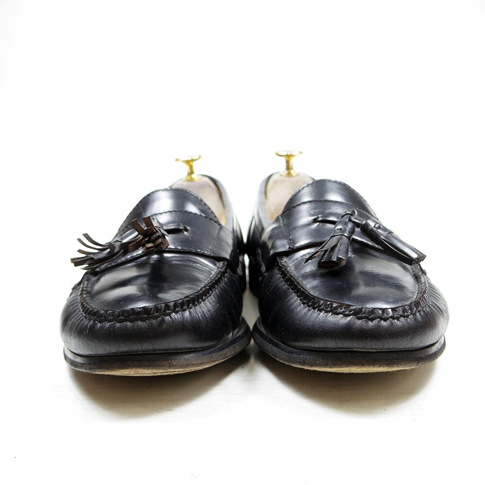10D表記 28cm相当 COLE HAAN コールハン タッセルローファー 革靴 レザーシューズ ブラック マッケイ製法 黒2/4.5.3/P825の画像3