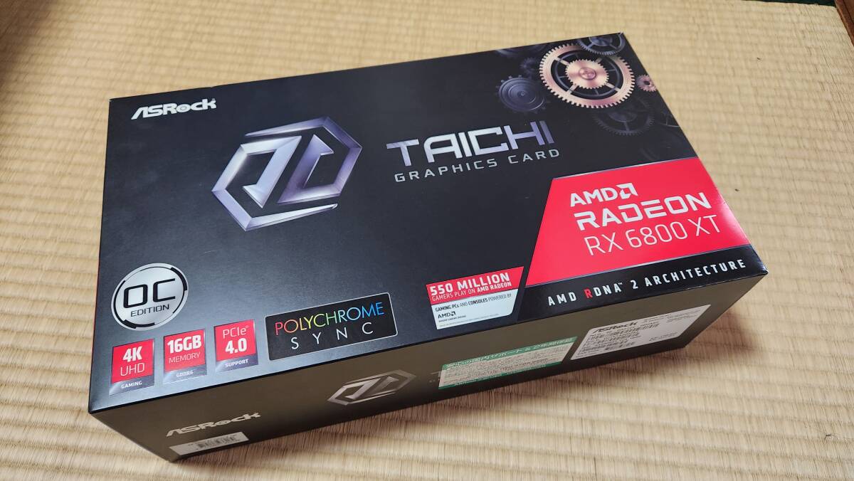 【中古品】ASRock Radeon RX6800XT Taichi 16GB【グラフィックボード】箱ありの画像1