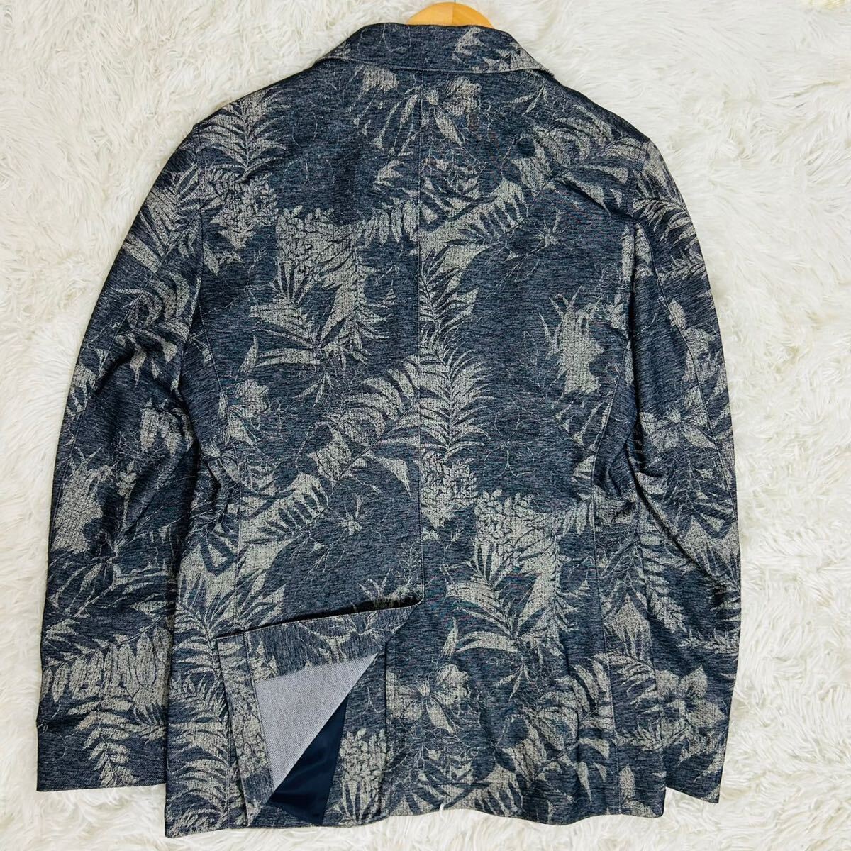  превосходный товар * Mila Schon [ давление шт. общий рисунок ] tailored jacket mila schon цветочный принт темно-синий серый весна лето необшитый на спине стрейч блейзер 48 L соответствует 2B