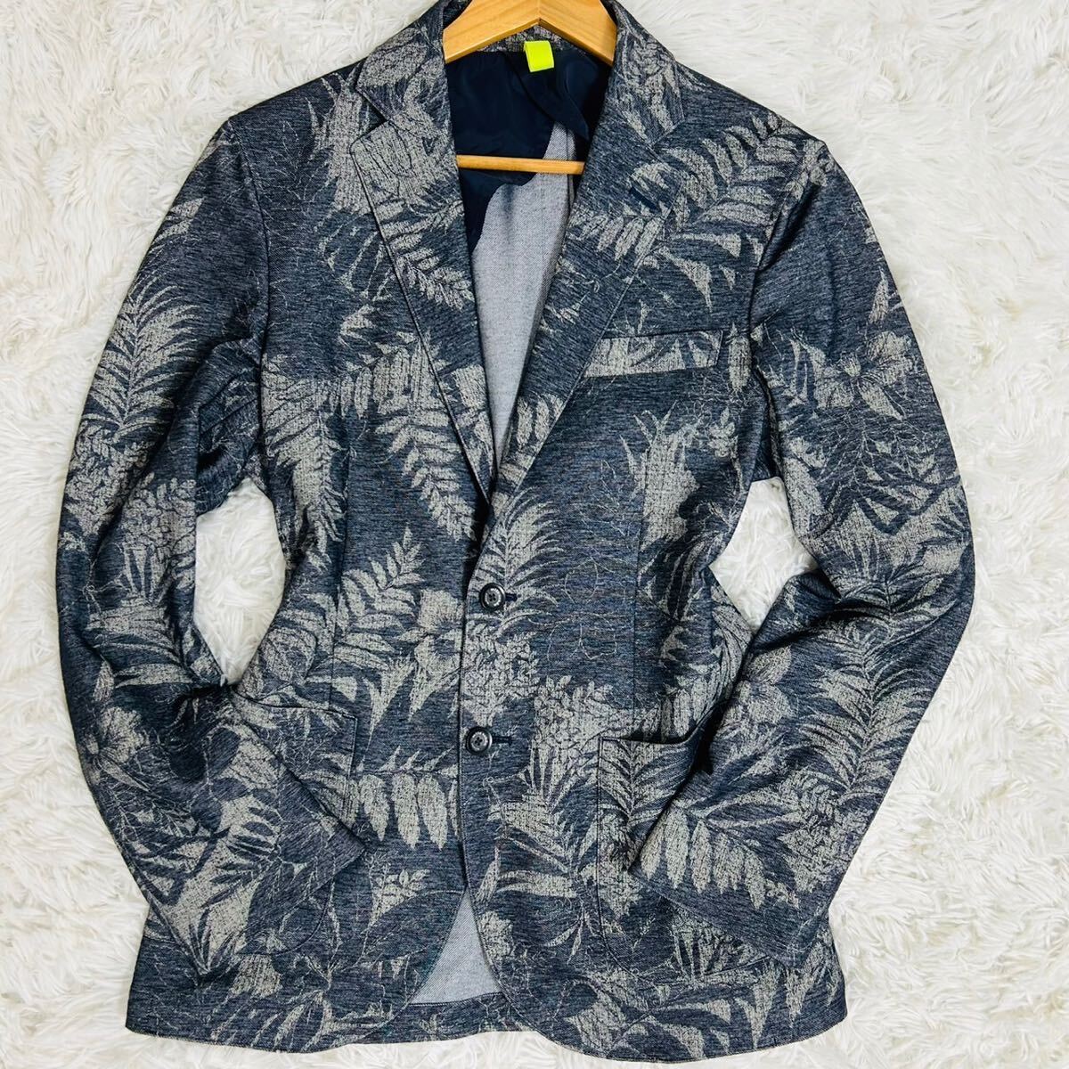 превосходный товар * Mila Schon [ давление шт. общий рисунок ] tailored jacket mila schon цветочный принт темно-синий серый весна лето необшитый на спине стрейч блейзер 48 L соответствует 2B