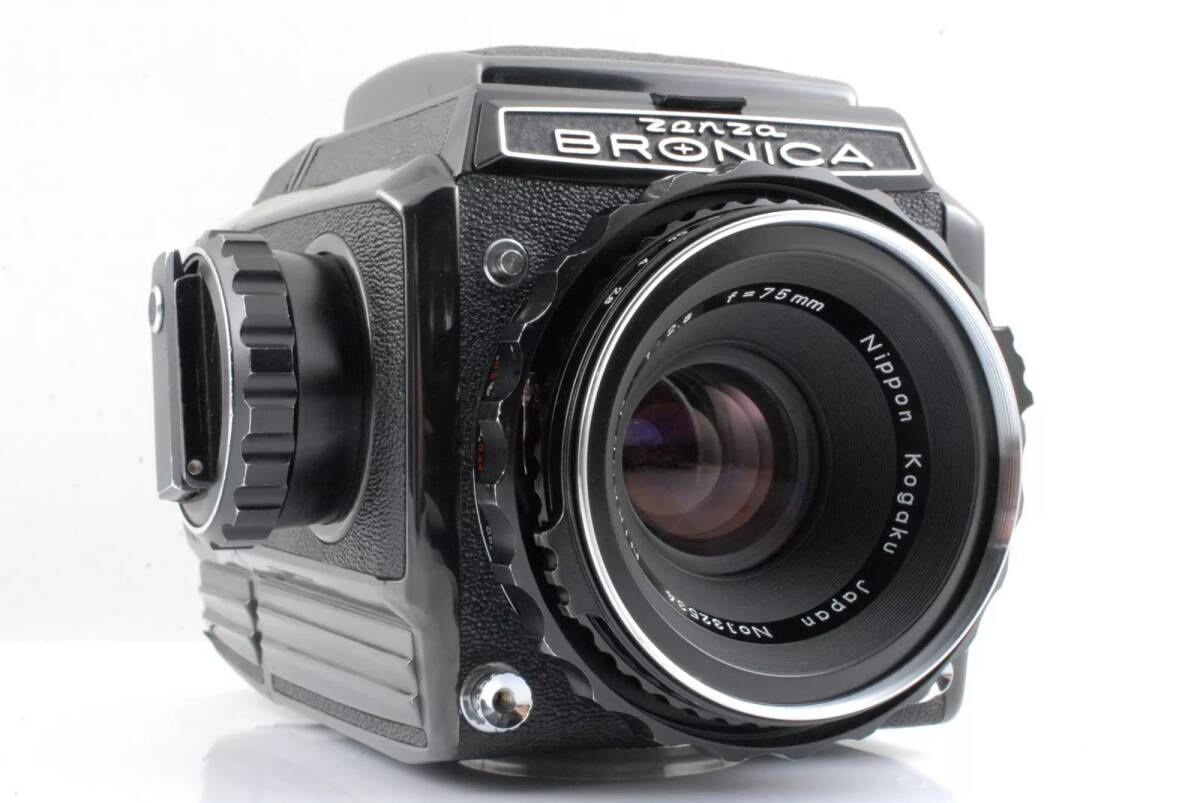 【美品 保障付 動作確認済】Bronica S2 Black medium format + 75mm 2.8 Lens ブロニカ 中判カメラ・レンズ・フィルムバック２個セット_画像4