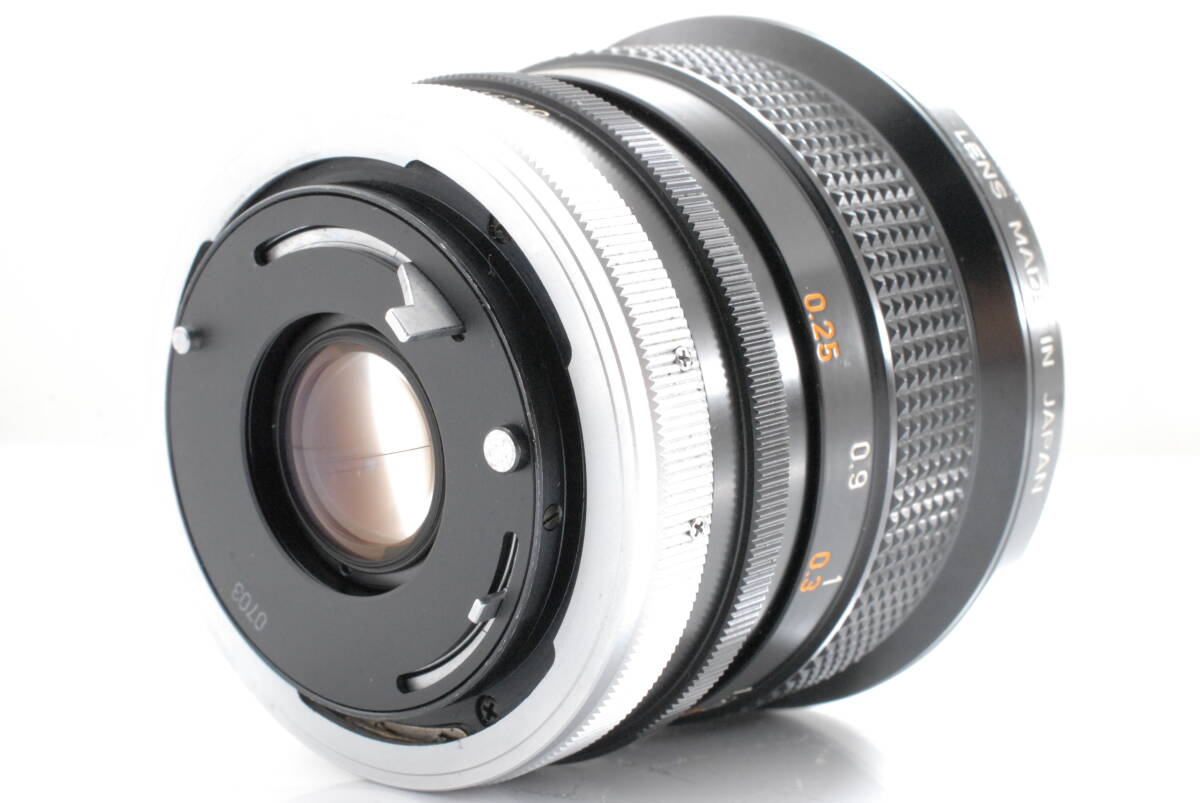 【美品 保障付 動作確認済】Canon FD 20mm f/2.8 S.S.C O Type Wide Angle MF Lens キヤノン マニュアルフォーカスレンズ #Q7543_画像7