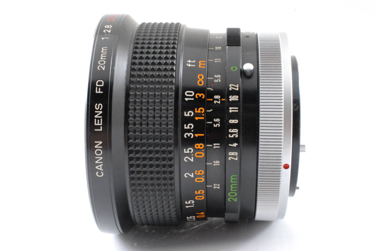 【美品 保障付 動作確認済】Canon FD 20mm f/2.8 S.S.C O Type Wide Angle MF Lens キヤノン マニュアルフォーカスレンズ #Q7543_画像5