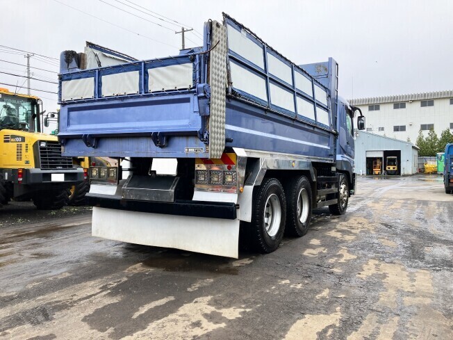  dump car Mitsubishi Fuso Super Great QKG-FV50VX 2014 year 690,000km used earth and sand dump 