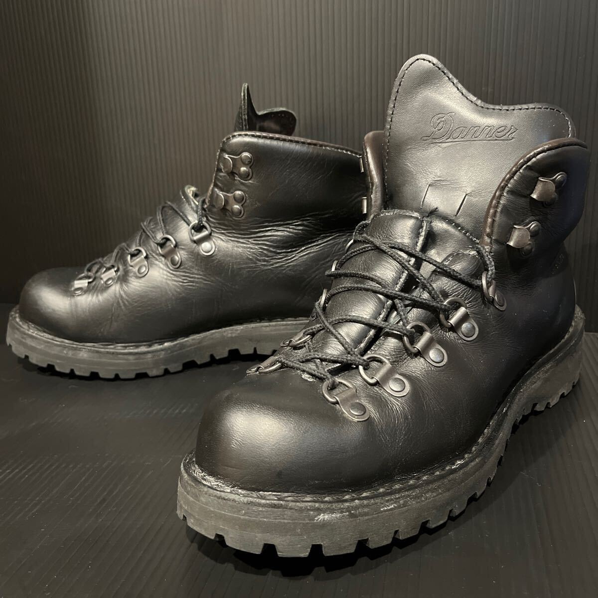 Danner GORE-TEX ダナー マウンテンライト トレッキング ブーツ ブラック アメリカ製 USA8.5 ビブラムソール 26.5〜27.0cm位 革靴 /102の画像1