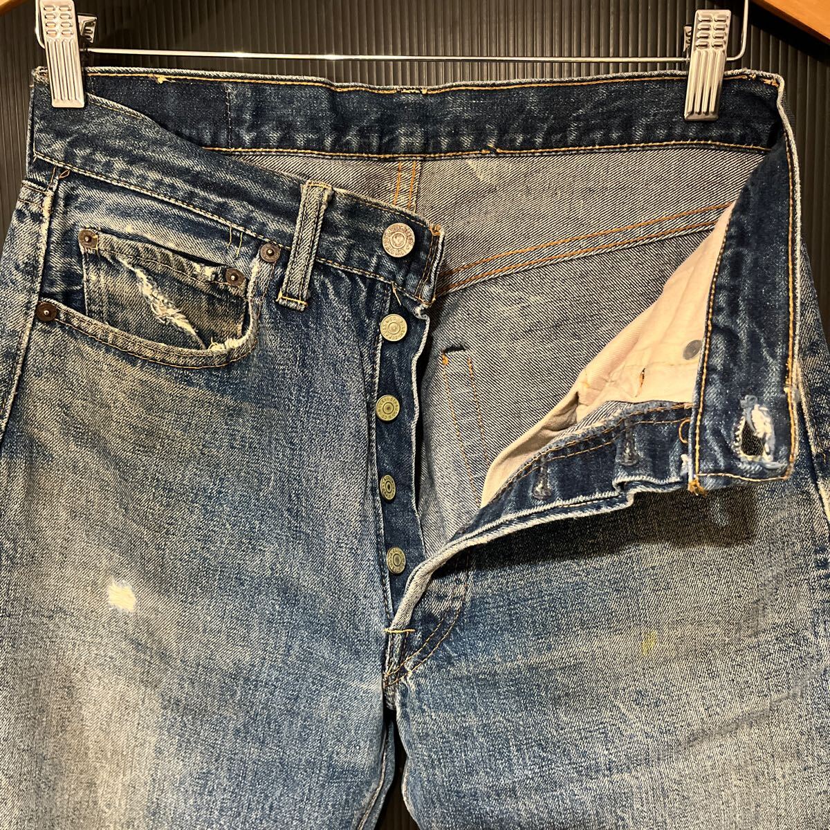 Levi's501 ビッグE オリジナル ジーンズ w30 60's当時物 赤耳 ジーパン リーバイス デニム パンツ ビンテージ ダメージ ヴィンテージ/52_画像9