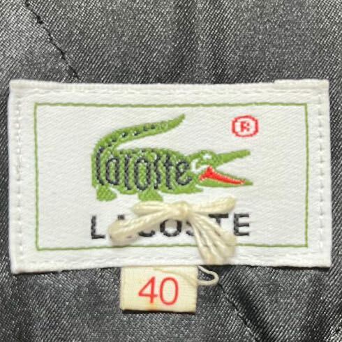 FA55hh【LACOSTE ラコステ】サイズ 40(M位) トレンチコート ブラック 黒 レディース アウター ダブルボタン_画像6