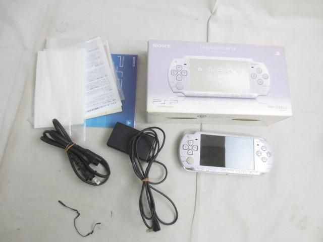 【同梱可】中古品 ゲーム PSP 本体 PSP2000 ラベンダー・パープル 動作品 充電ケーブル 箱説付き_画像2