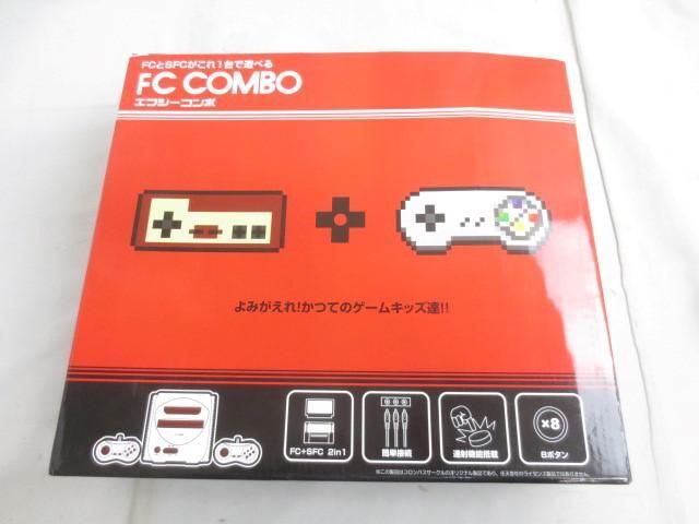 【同梱可】中古品 ゲーム ファミコン 本体 FC COMBO エフシーコンボ コントローラー 箱 電源ケーブル付き_画像1