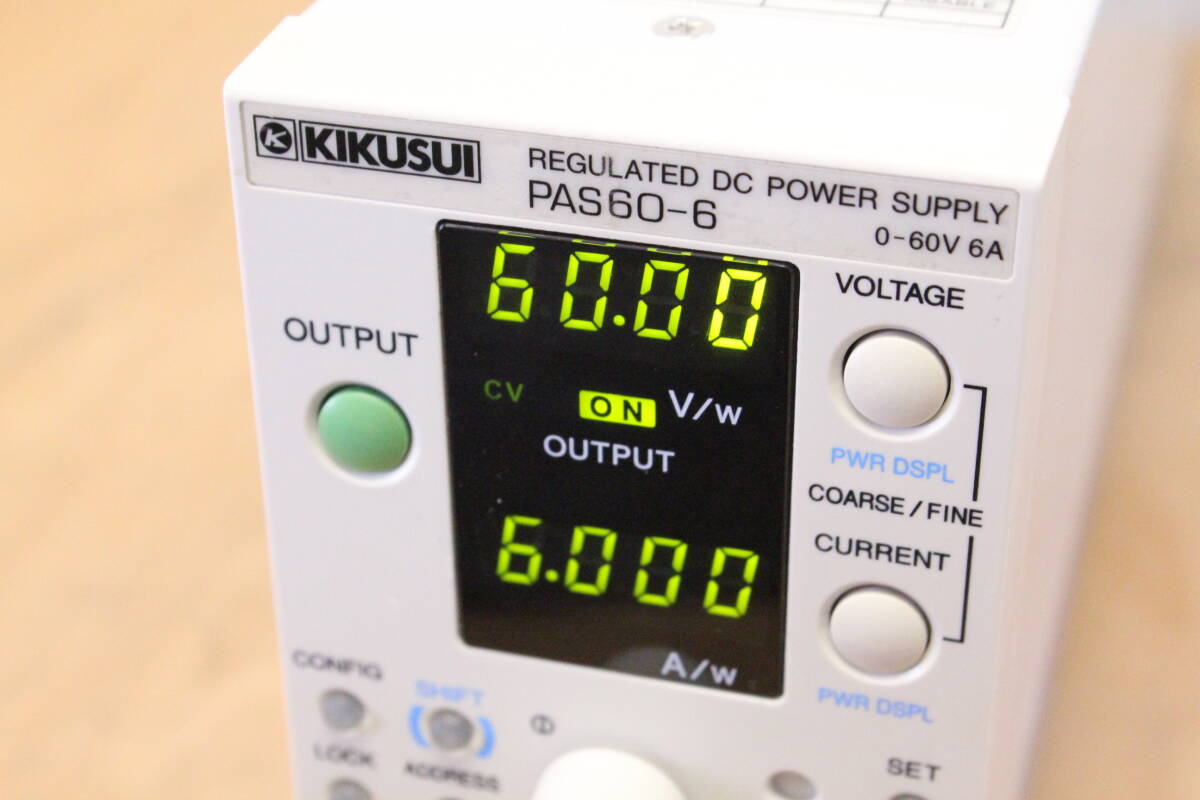 動作品 PAS60-6 定格出力確認済 直流安定化電源 KIKUSUI 菊水電子工業 中古　　　　　管b625141w515k5_スイッチの反応は良好です