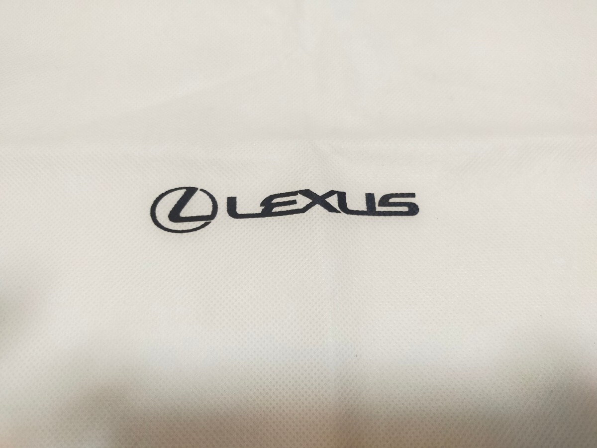 未使用 レクサス 保存袋 LEXUS ホワイト 白 不織布 巾着 旅行 ビジネス 出張 スポーツ 運動 ゴルフ golf 車 car bag バッグ シンプル　収納_画像3