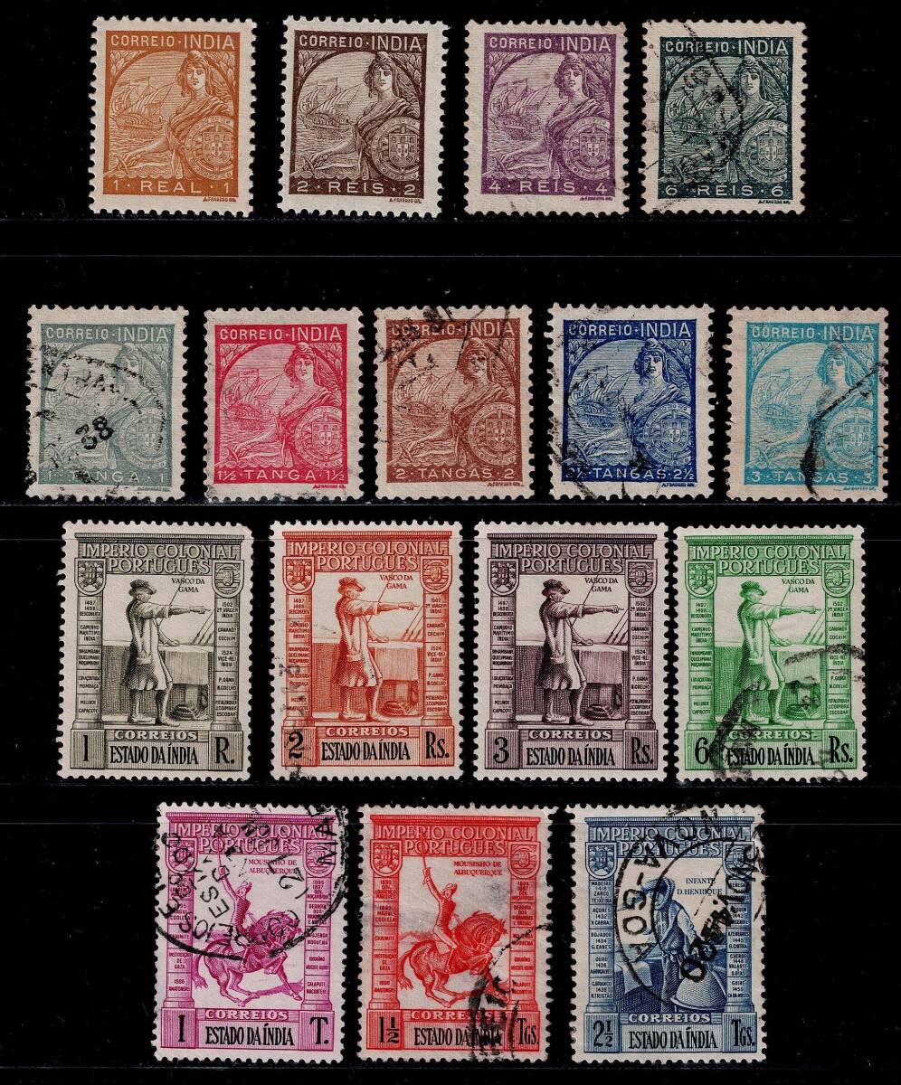 ★ポルトガル領・インド　1933～38年　ポルトガルとバスコダガマ 　16種_画像1