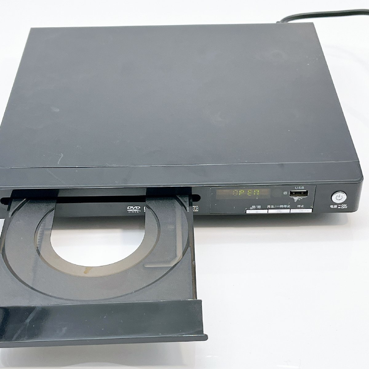 5160 【動作確認済】AVOX アボックス スモールサイズDVDプレーヤー ADS-260CK 2009年製 黒 ブラック ケーブル 映像機器_画像6