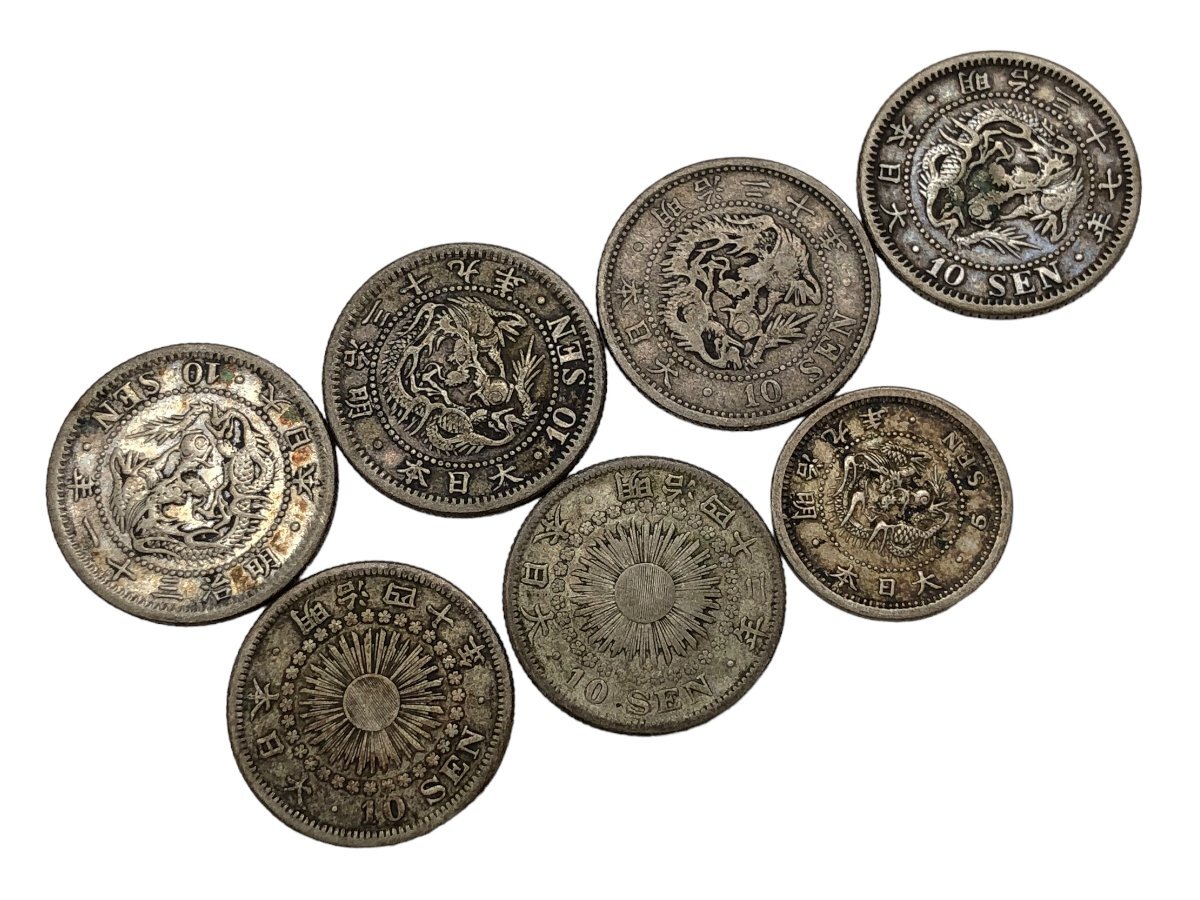 1 иен ~ 7 листов дракон 10 sen серебряная монета Meiji 31 год 32 год 37 год 39 год 4 листов * asahi день 10 sen серебряная монета 2 листов * дракон 5 sen серебряная монета 1 листов Япония старая монета серебряная монета коллекция collector стоит посмотреть 